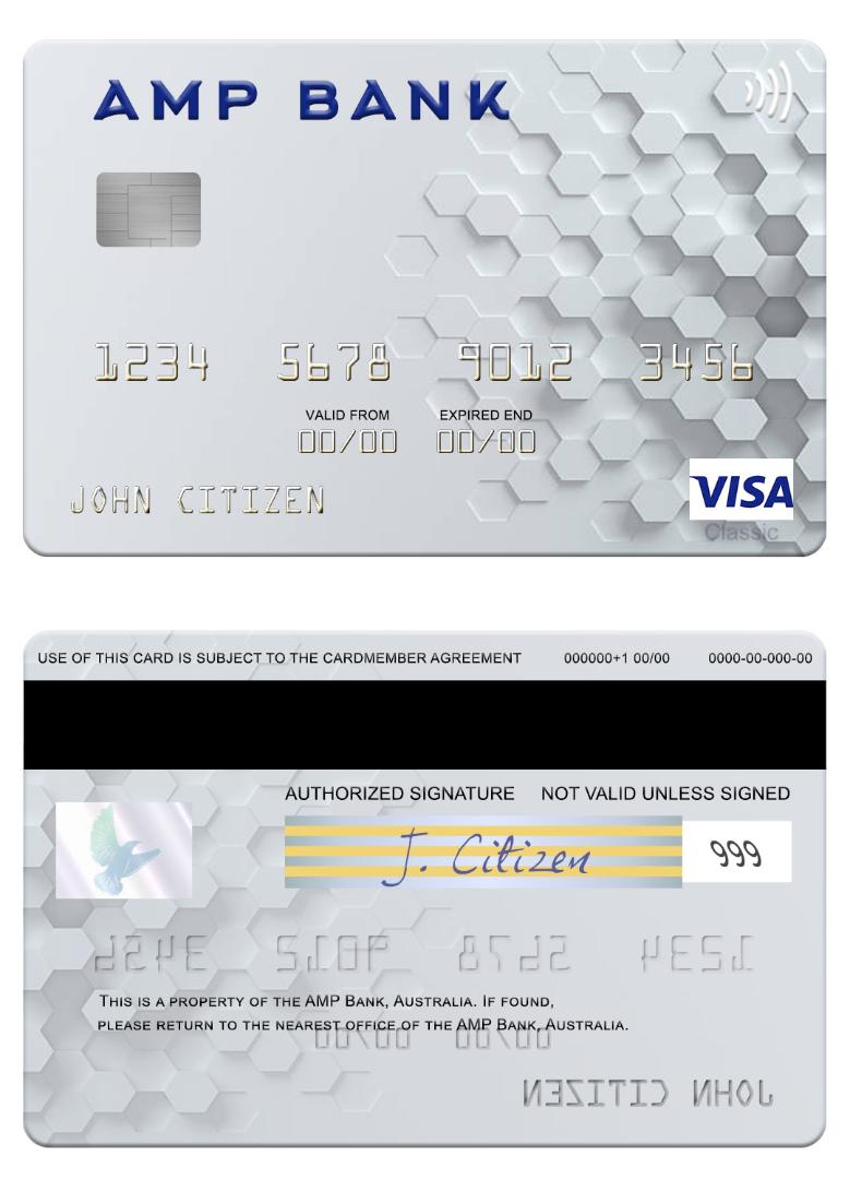Australia AMP Bank visa card